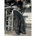 Men's Heavyweight Washed Denim Jeans – Double Waistband & Curved Blade Design, Loose Straight-Leg Streetwear Pants (Raw Indigo, S-3XL)_mkmklike.com