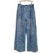 Vintage Checkerboard Rhinestone Flare Jeans | High-Waisted Wide-Leg Palazzo Pants | Retro Disco Denim (M-4XL)_mkmklike.com