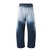 Unisex Vintage Washed Jeans – Wide-Leg Paint Splatter Design, 90s Retro Streetwear (S-XXL, Indigo Blue)_mkmklike.com