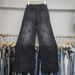 Heavy Embellished Rhinestone Denim Pants | High-Waisted Wide-Leg Palazzo Jeans | Boho Chic Embroidery (S-XL)_mkmklike.com