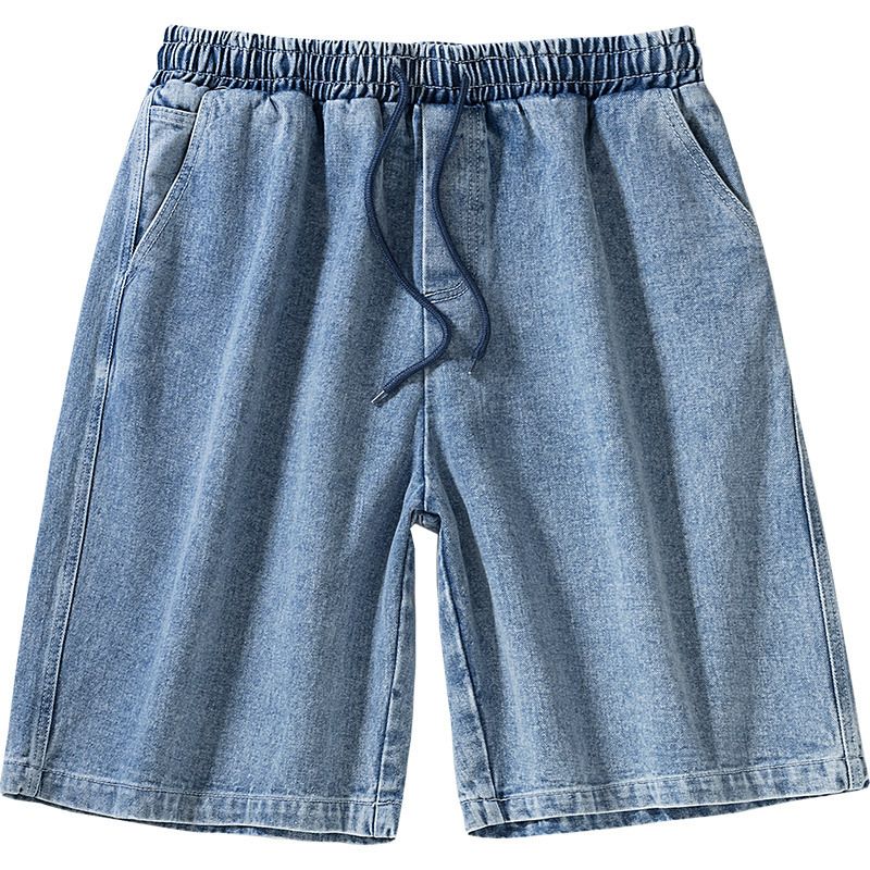 Men's Clothing Bellken Early Studio CityBoy Japanese Retro Washed Loose Denim Shorts Men And Women Casual Pants_mkmklike.com