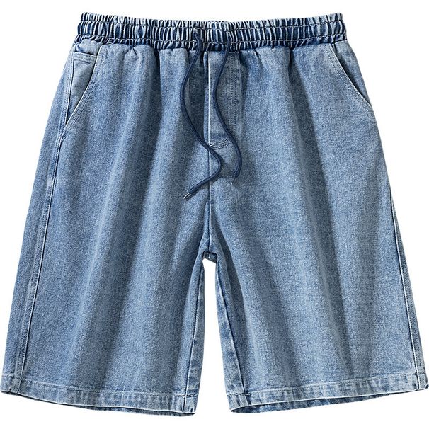Men's Clothing Bellken Early Studio CityBoy Japanese Retro Washed Loose Denim Shorts Men And Women Casual Pants_mkmklike.com