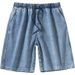 Men's Clothing Bellken Early Studio CityBoy Japanese Retro Washed Loose Denim Shorts Men And Women Casual Pants_mkmklike.com