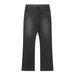 Men's Clothing Washed Distressed Grey Straight Leg Casual Versatile Fashion Simple Flared Jeans_mkmklike.com