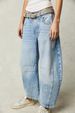 K New Fashion Casual Women's Loose Wide-leg Trousers Hip-length Denim Pants_mkmklike.com