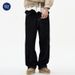 Nordmann Muqiu Clothing | Winter Warm Thickened Flocked Original Color Jeans Men's Commuter Loose Straight Wide-Leg Pants_mkmklike.com