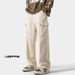 American High Street Fashion Brand Black Work Men, Loose Straight-leg Jeans, Men's Wide-leg Casual Pants For Autumn_mkmklike.com