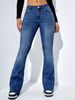ELLE 2025 New European And American Cross-Border Flared Jeans For Women High Waist Slim Fit Stretch Long_mkmklike.com