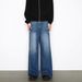Vintage American Style Lightning Wash Denim Jeans For Men - Relaxed Straight Leg Wide Pants_mkmklike.com