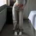 Vintage High-Waisted Light Gray Jeans For Women - Loose Fit Wide Leg Straight Denim Pants With Retro Street Style_mkmklike.com