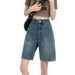 Women's Clothing High Waist Loose Shorts Spring And Summer Straight Wide Leg Trend Ins Japanese Style 5 Point Shorts_mkmklike.com