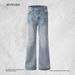 Vintage Washed Relaxed Fit Jeans – Classic Straight-Leg Denim Pants For Men (S-XXL, 98.8% Cotton, No Stretch, Streetwear Essential)_mkmklike.com