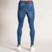 Fashion White Elastic Thin Pants Man Ripped Jeans Men's Streetwear Vintage Washing Solid Denim Pants Men's Casual Slim Fit Pants_mkmklike.com