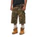 Spring/Summer Men's Distressed Camouflage Stonewashed Capri Pants Ripped Cargo Loose Fit Denim Shorts_mkmklike.com