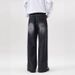 American Old Washed Micro-pull Jeans Men's Autumn New Loose Retro Cleanfit Straight Wide-leg Pants_mkmklike.com