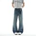 Men's Premium Cotton Blend Bootcut Jeans – Classic Straight-Leg With Stretch, Vintage Wash & Mid-Rise Comfort For Casual Wear_mkmklike.com