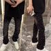 Men's Clothing Streetwear Star-Studded Flared Jeans For Men & Women - Vintage Denim Pants With Rivet Embellishments & Straight-Leg Cut_mkmklike.com