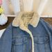 Retro Style Faux Shearling Denim Jacket - Winter Fleece-Lined Thick Denim Jackets & Coats Warm Coat For Women (Blue) Denim_mkmklike.com