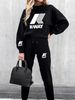 Women's Fashion Street Printed Sweatshirt Set_mkmklike.com