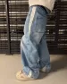 Men's HCW Jeans Oversize Retro Y2K Harajuku Striped Baggy Trousers High Street Hip Hop Streetwear Casual Personality_mkmklike.com