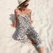 Women's clothing summer new leopard print loose casual suspender jumpsuit_mkmklike.com