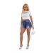 Women's Clothing Temperament Fashion Washed Ripped Stretch Shorts For Women_mkmklike.com