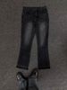 Men's Clothing 26 New Distressed Flared Jeans - Vintage Grey Cleanfit Denim With Frayed Hem, High Street Micro Bell Bottoms_mkmklike.com