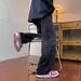 Men's Vintage Washed Denim Straight Leg Jeans Hip-Hop Style Cargo Pockets Streetwear Pants_mkmklike.com