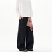 Men's Raw Cutaway Jeans Unisex Design Baggy Style Wide Leg Fit With Detachable Bandana_mkmklike.com