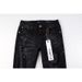 Men Women Summer Flared Jeans, Dark Black-Grey Fade With Metallic Splatters, Several Frayed Ripped Holes, Y2K Biker Stacked Look_mkmklike.com