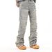 Men's Clothing Retro Heavyweight Distressed Line Bearded Jeans Men's Cleanfit Washed Slimming Pants_mkmklike.com