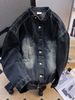Men's Streetwear Denim Jacket – Oversized Washed Cotton With Stand Collar (S-3XL) – Retro Loose Fit For Spring/Fall_mkmklike.com
