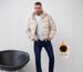 Men's Fleece Lined Wide Leg Straight Leg Jeans Denim_mkmklike.com