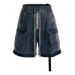 Men's Clothing American Vibe Style Gradient Washed Distressed Raw Edge Denim Shorts For Boys High Street Multi Pocket Wide Leg Shorts_mkmklike.com