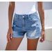 2025 Women's Jeans High Waist Comfortable Slim Fit Fashionable Straight Casual Denim Shorts_mkmklike.com