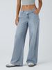 Classic Straight-Leg Jeans For Women - Comfortable Mid-Rise Denim Pants (XS-4XL, Blue/Light Blue/Black/White)_mkmklike.com