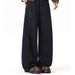 Men's High Street Wide Leg Jeans - Vintage Washed Loose Fit Straight Denim Pants With Dropped Hem (Retro Blue/Blue/Black)_mkmklike.com