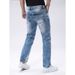 Men's Slim Fit Stretch Jeans - Comfortable Straight Leg Denim Pants For Casual Wear (Light Blue, S-2xl)_mkmklike.com