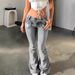 Women's Clothing Low-Rise Stretch Flare Jeans For Women – Sexy Vintage Denim (XS-XL, Light Wash To Black)_mkmklike.com