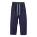 Spring Style Washed Denim Jeans For Men Stitching Durable Drawstring Loose Fit Casual Fashionable Versatile Pants_mkmklike.com