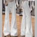 White Flared Jeans Women, 2025 Summer New Style, Suitable For Petite Pear-shaped Figures, Plus Size, Not Tight-fitting,_mkmklike.com