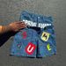 Men's Clothing Y2k High Street Fashion Brand Fashion Hip Hop Collage Double Waist Fake Two Piece Five Point Jeans Mid Length Pants For Men And Women_mkmklike.com