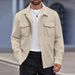 Cross-Border New European And American Style Casual Solid Color Men's Jacket Trendy Fashion Versatile Turn-Down Collar_mkmklike.com