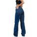 Women's Clothing Classic Comfort Stretch Denim Jeans - Mid Rise Relaxed Fit Washed Blue Jeans For Casual & Office Wear Comfort Stretch Denim Jeans_mkmklike.com