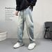 Vintage Washed Light Blue Jeans – Men’s Distressed Patchwork Straight-Leg Denim Pants (S-3XL, Summer Streetwear)_mkmklike.com