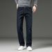 Large Size Men's Clothing European And American Style Jeans Men's Loose Elastic Washed Straight Pants Men's Slim Business Jeans_mkmklike.com