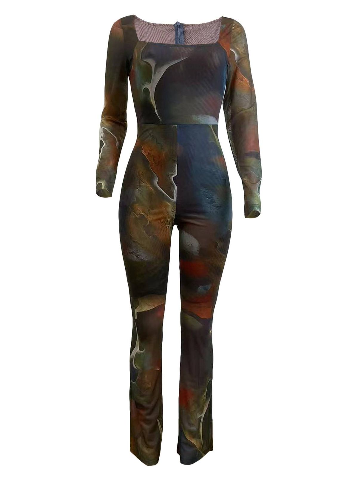 New four-season wearable sexy long-style mesh jumpsuit_mkmklike.com