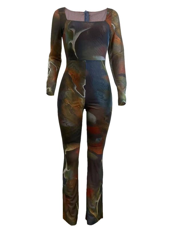 New four-season wearable sexy long-style mesh jumpsuit_mkmklike.com