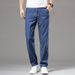 2025 Summer Ice Silk Thin Nine-inch Men's Loose Wide-leg Large-size Jeans_mkmklike.com