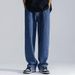 Men's Casual Loose Fit Straight Denim Jeans Comfortable Stylish Spring Autumn Jeans Pants for Teenagers & Young Adults_mkmklike.com